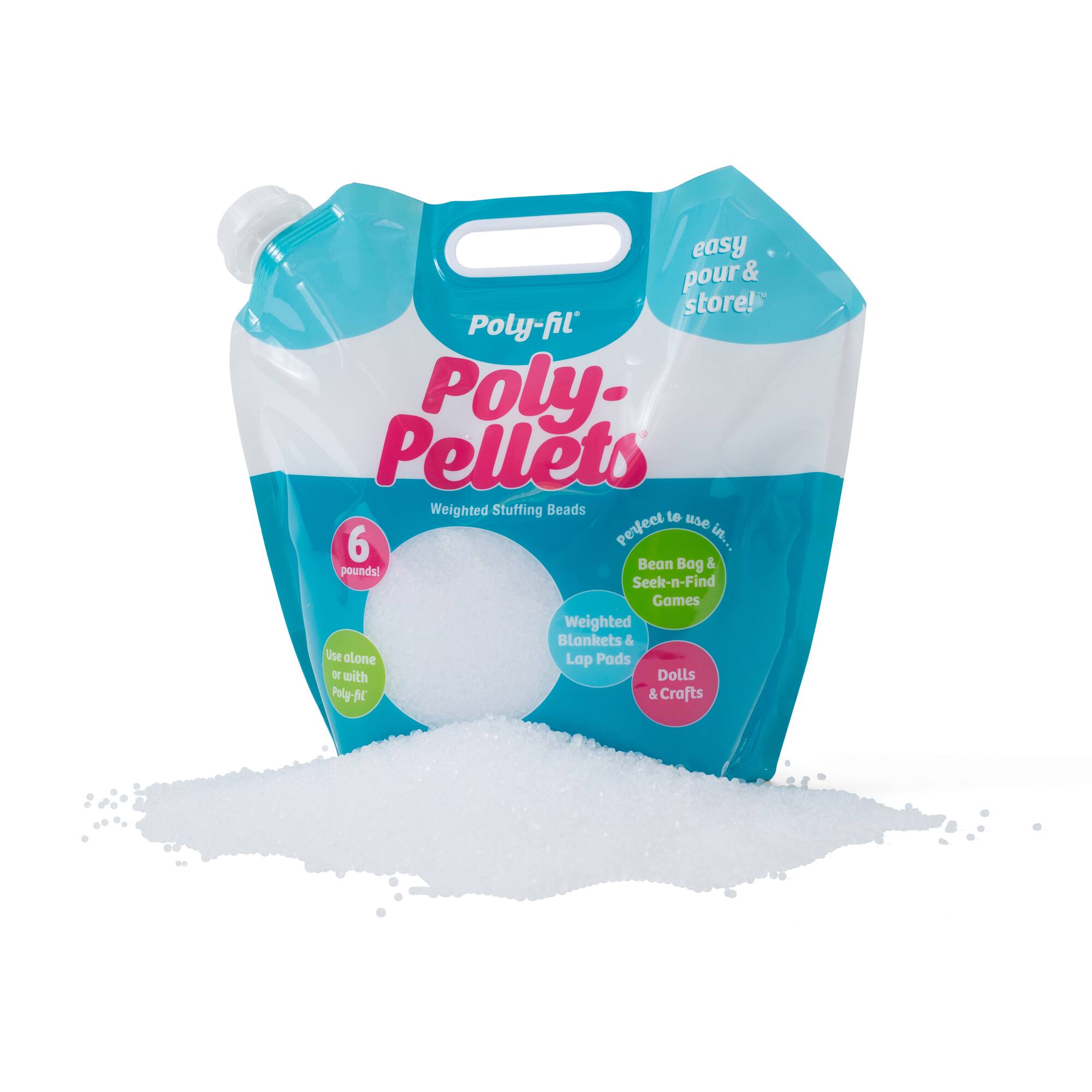 6 Pack: Poly-Fil® Poly-Pellets® 6lb. Weighted Stuffing Beads